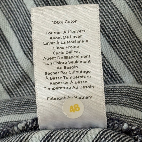 Talbots Pull-on Striped A-line 100% Cotton Shirt Size M Heather gray /blue - Picture 8 of 9